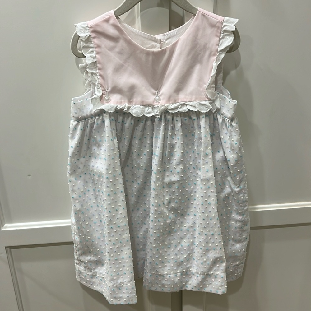 Polka Dot and Lace Trim Easter Dress